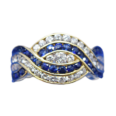 メレダイヤ1.5ct サファイアデザイン K18リング 30,000円買取